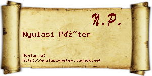 Nyulasi Péter névjegykártya